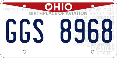 OH license plate GGS8968