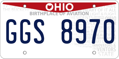 OH license plate GGS8970