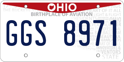 OH license plate GGS8971