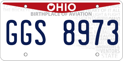 OH license plate GGS8973