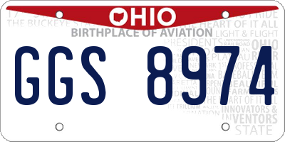 OH license plate GGS8974