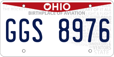 OH license plate GGS8976