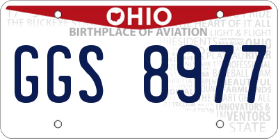 OH license plate GGS8977