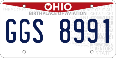 OH license plate GGS8991