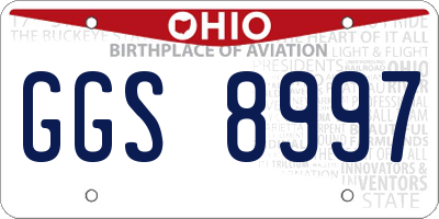 OH license plate GGS8997