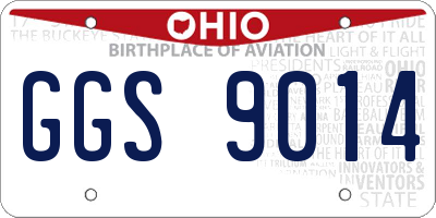 OH license plate GGS9014