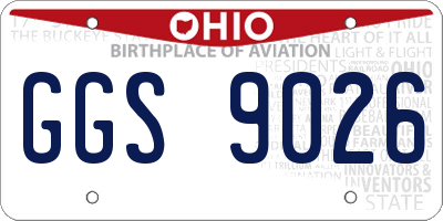 OH license plate GGS9026