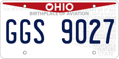 OH license plate GGS9027