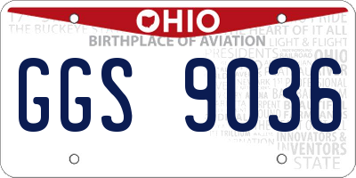 OH license plate GGS9036