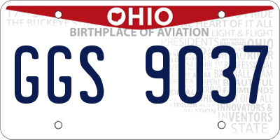 OH license plate GGS9037