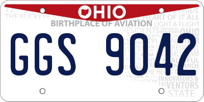 OH license plate GGS9042