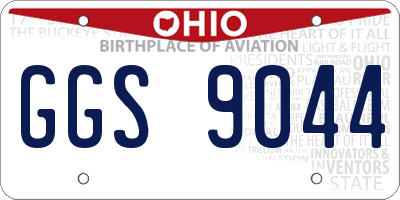 OH license plate GGS9044
