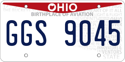 OH license plate GGS9045