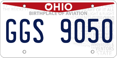 OH license plate GGS9050