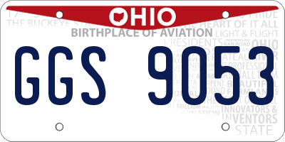 OH license plate GGS9053