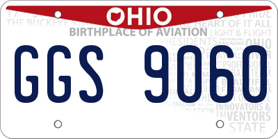 OH license plate GGS9060