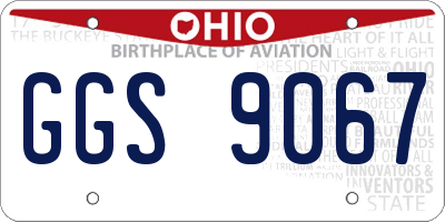OH license plate GGS9067