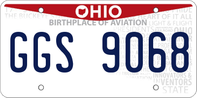 OH license plate GGS9068