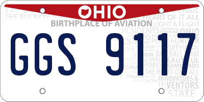 OH license plate GGS9117