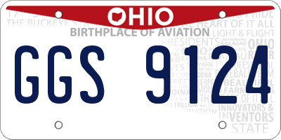 OH license plate GGS9124