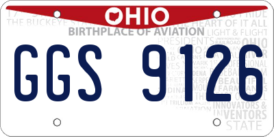 OH license plate GGS9126