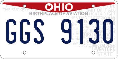 OH license plate GGS9130
