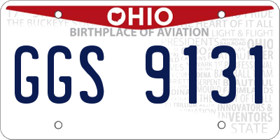 OH license plate GGS9131