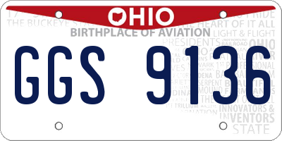 OH license plate GGS9136
