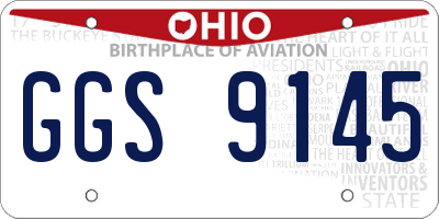 OH license plate GGS9145
