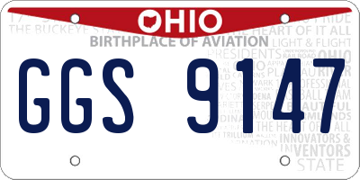OH license plate GGS9147