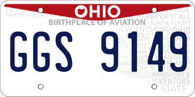 OH license plate GGS9149