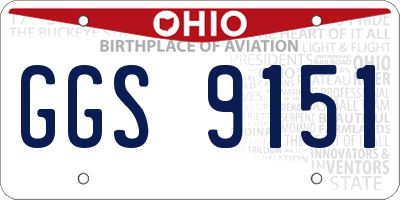OH license plate GGS9151