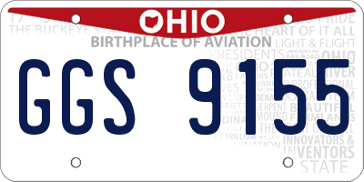 OH license plate GGS9155