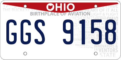 OH license plate GGS9158