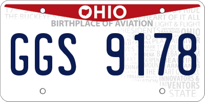 OH license plate GGS9178