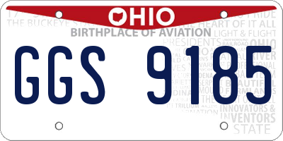 OH license plate GGS9185