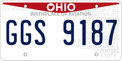 OH license plate GGS9187