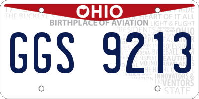 OH license plate GGS9213
