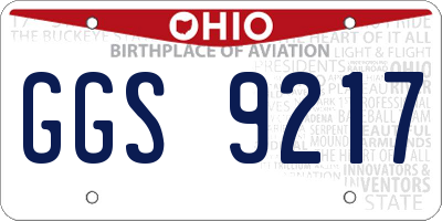 OH license plate GGS9217