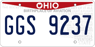 OH license plate GGS9237