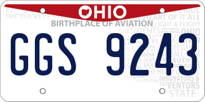 OH license plate GGS9243
