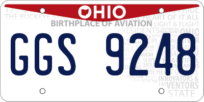 OH license plate GGS9248