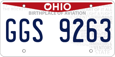OH license plate GGS9263