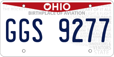 OH license plate GGS9277