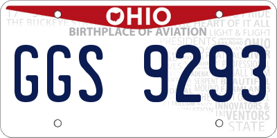 OH license plate GGS9293