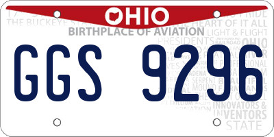 OH license plate GGS9296