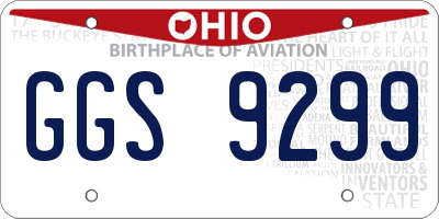 OH license plate GGS9299