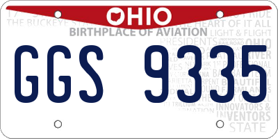 OH license plate GGS9335