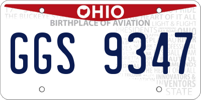 OH license plate GGS9347