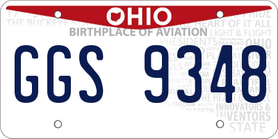 OH license plate GGS9348